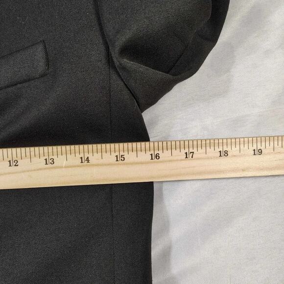 J. Crew Womens Black Wool Career 100% Wool Suit Blazer Jacket Coat Size 4P - Picture 5 of 12